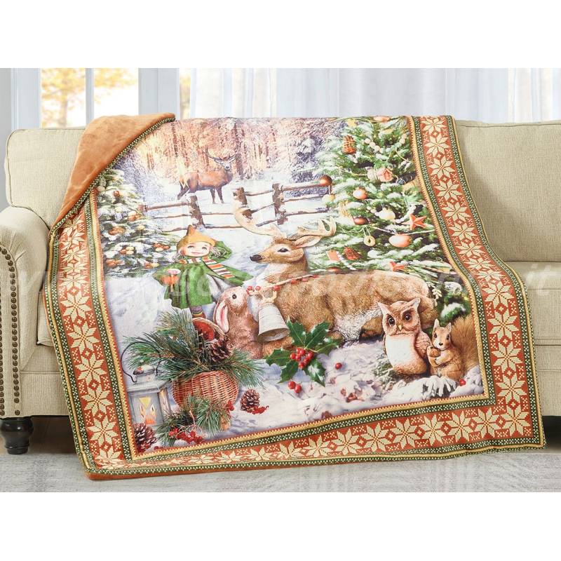 PLAID SOFFIO BOSCO NATALE
