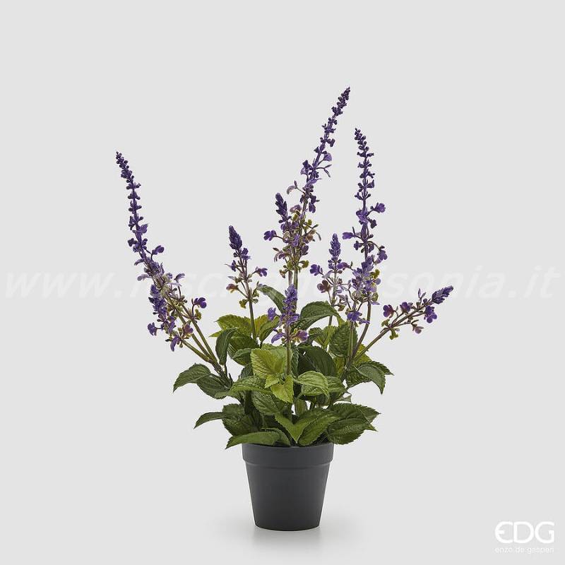 Pianta di Lavanda Artificiale con Foglie EDG – h 44 cm