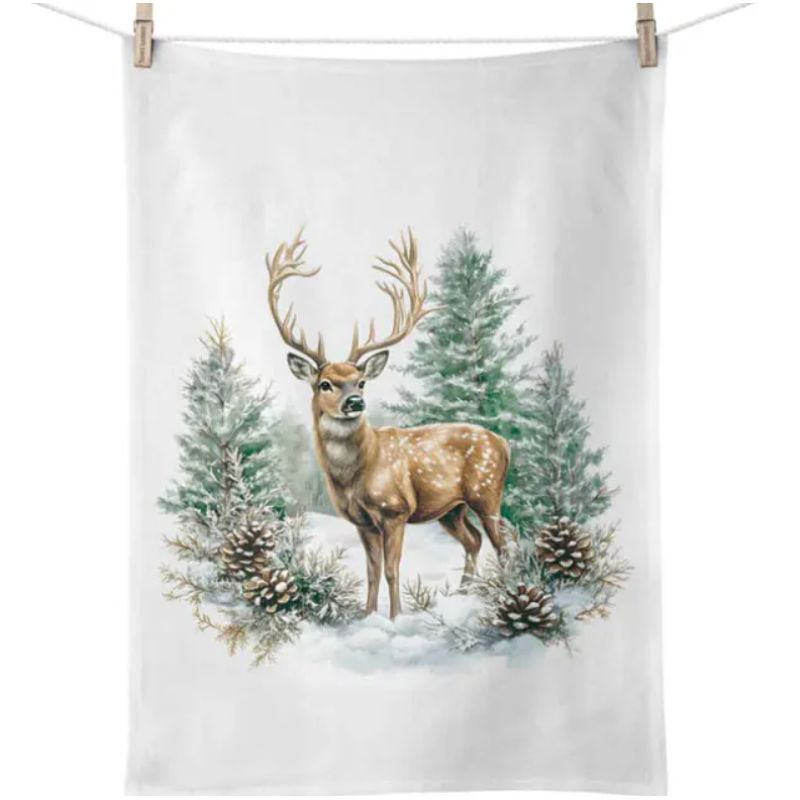 Canovaccio Natalizio in Cotone 50x70 cm Ambiente Winter Stag
