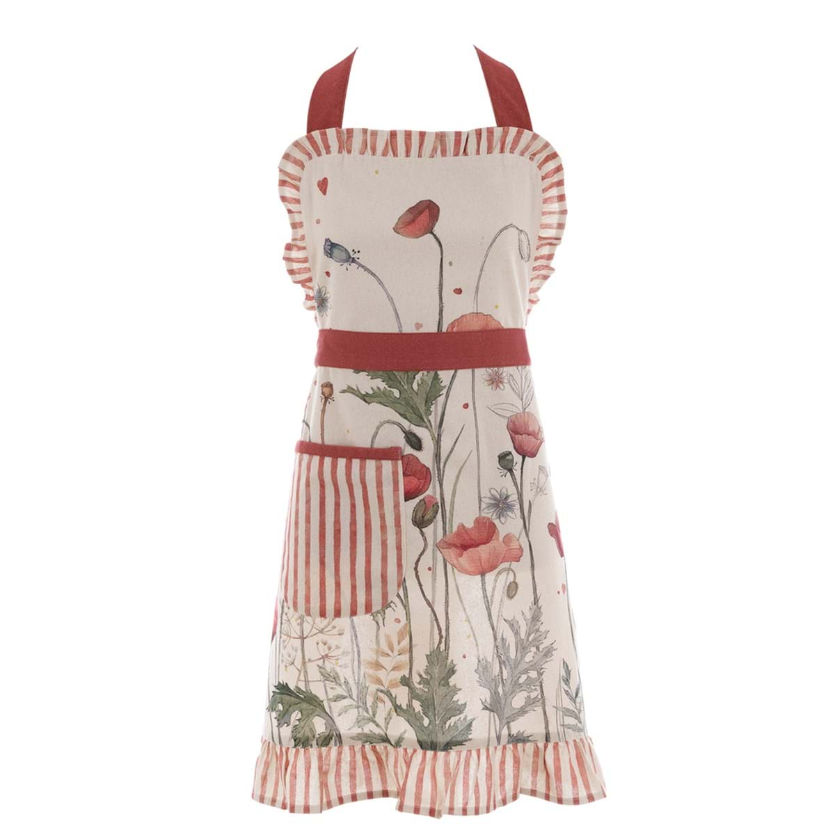 Grembiule da Cucina in Cotone Blanc Mariclò serie Coquelicot