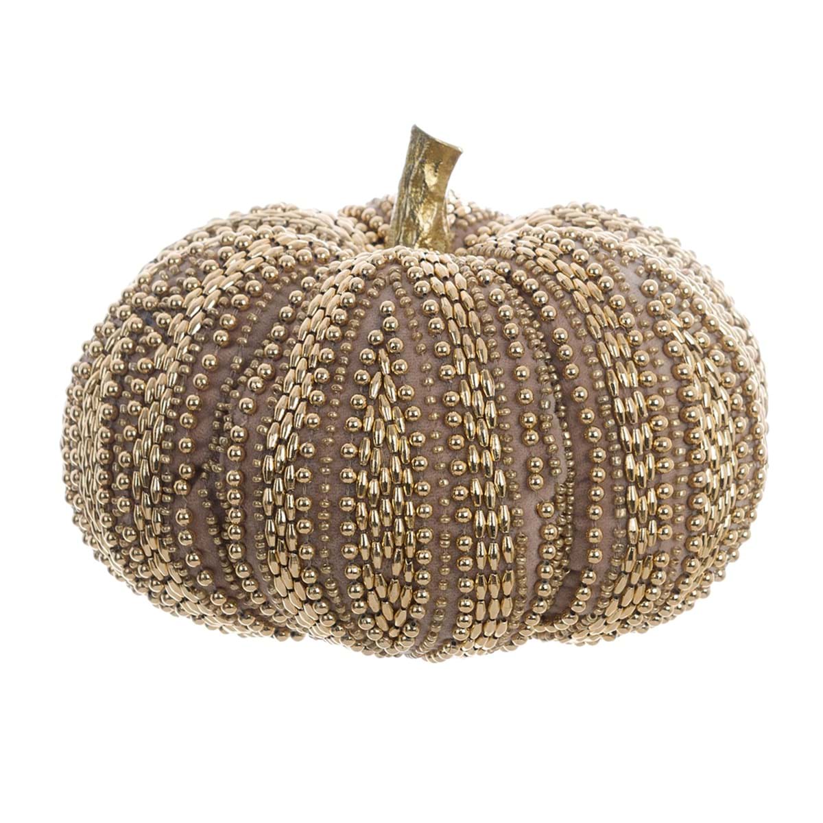 Decoro Zucca Blanc Mariclò Beige Con Dettagli Dorati 24 x 24x14 cm