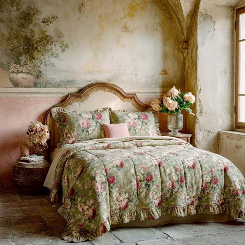 Trapunta Matrimoniale Blanc Mariclò Serie Rosa Royale 260x260 cm - 300 gsm