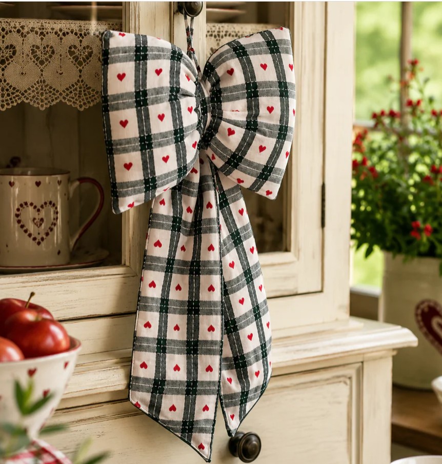 Fiocco Imbottito Decorativo da Appendere Blanc Mariclò Serie Cuori Incantati 30x50 cm