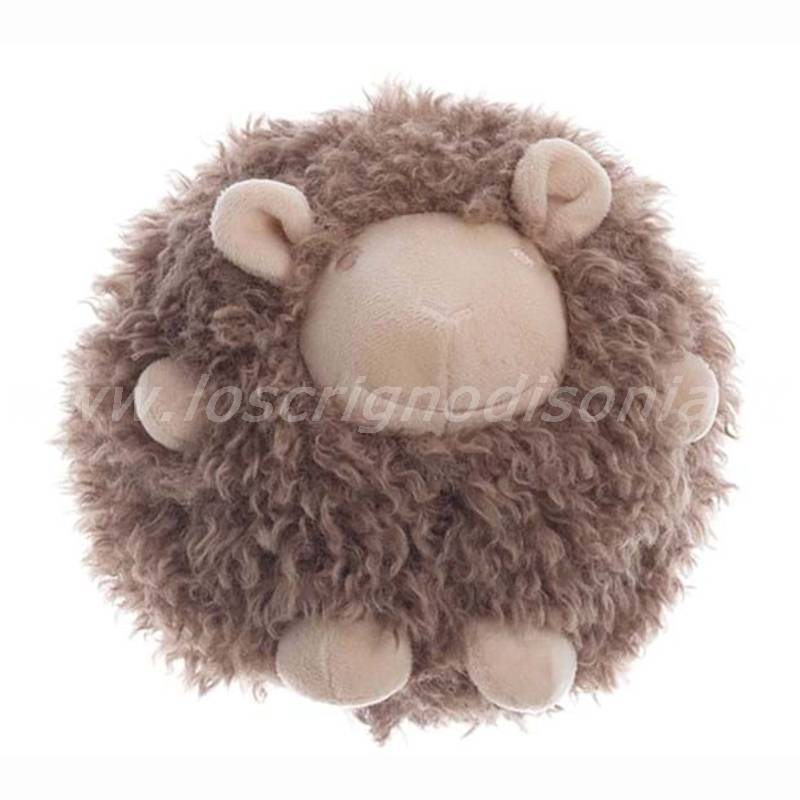 Pupazzo fermaporta a forma di riccio dal colore beige firmato Blanc Mariclò. Vista frontale