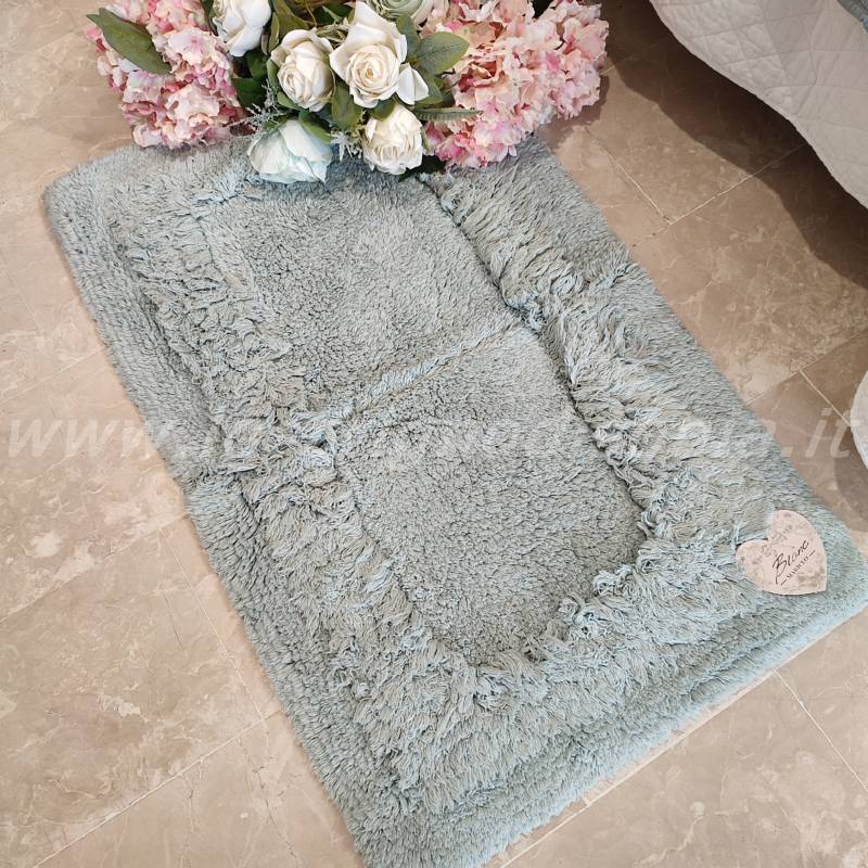 MSV Tappetino da Bagno in Acrilico Suola in Lattice 50x80 cm Blu Navy