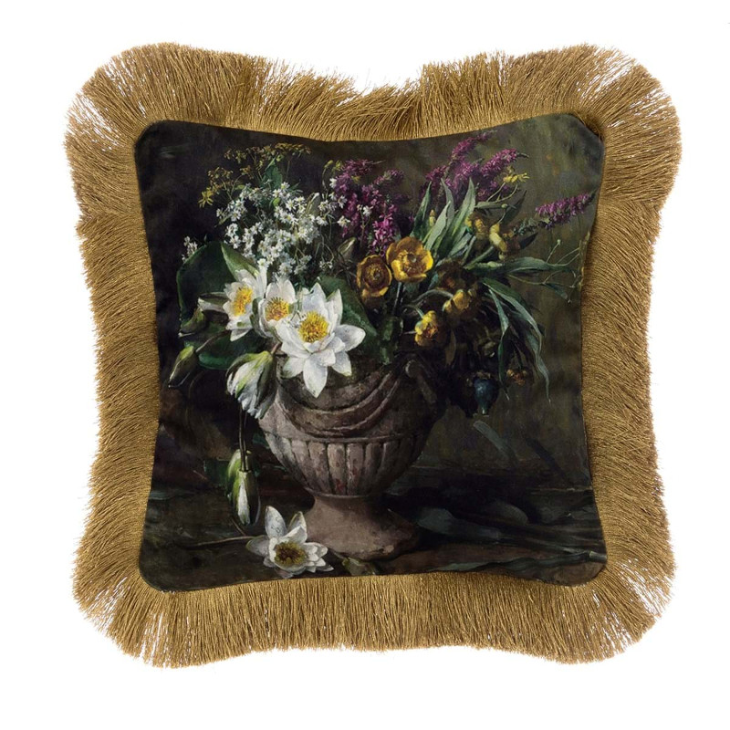 BLANC MARICLÒ Cuscino in Cotone con Pizzo  DENTELLE  - Sweet Home
