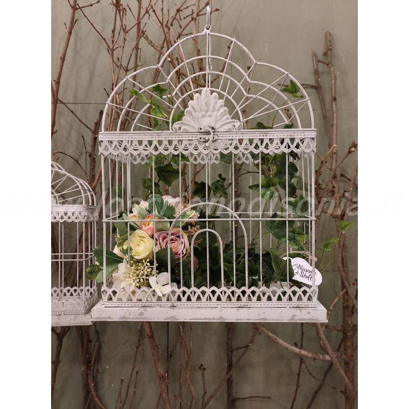 HIGHBIX Set di 3 campane in metallo fatte a mano in stile shabby chic