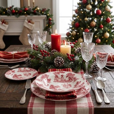 A40575-set-posto-tavola-toile-de-jouy-rosso-blanc-mariclo