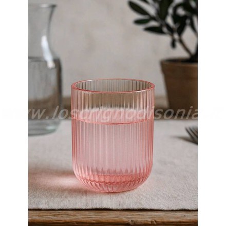 Confezione-4-bicchieri-in-vetro-rosa-EDG-Enzo-de-Gasperi-altezza-9-1