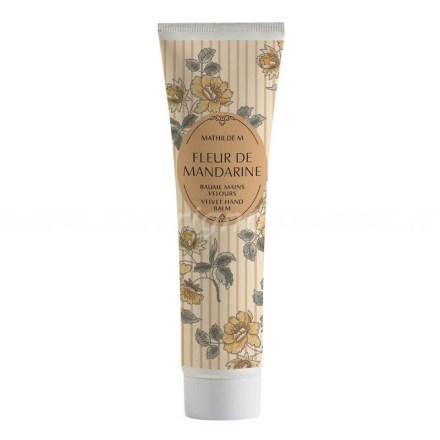 Flacone da 30 ml di crema mani, fragranza Fleur De Mandarine, prodotta da Mathilde M. Vista frontale