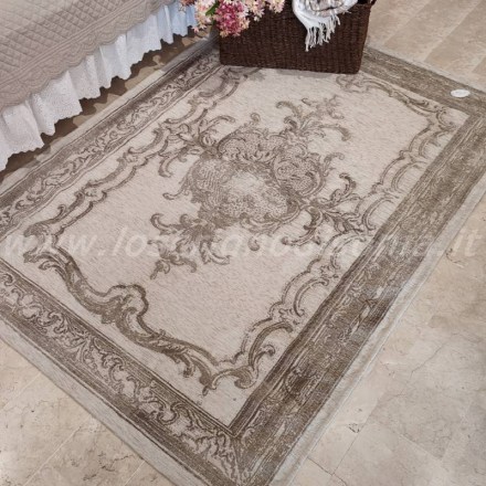 Tappeto serie Teatro di Blanc Mariclò. Colore naturale, stile vintage e shabby chic. Vista dall'alto