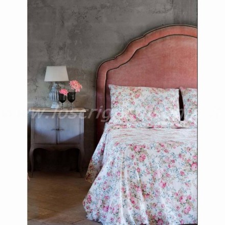 Parure copripiumino matrimoniale, colore bianco, serie Marella Infinity di Blanc Mariclò. Vista ambientata
