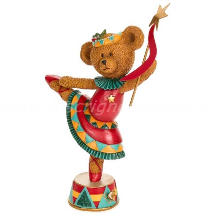 Decorazione natalizia Orsetta Ballerina, collezione Bear Wonderland di Nuvole Di Stoffa. Vista frontale