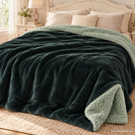 plaid-matrimoniale-sherpa-verde