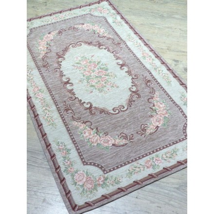 Tappeto serie Vintage Rose di By Suardi. Colore cipria. Vista dall'alto