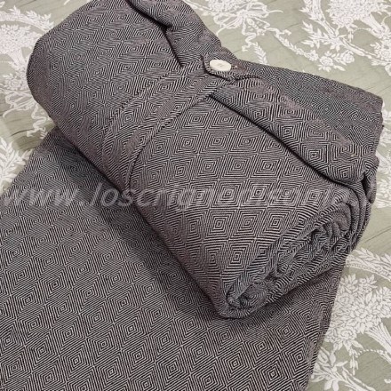 Telo copritutto in cotone, serie Urban di Lovely Shabby, colore grigio, misura 250x250 cm. Vista dall'alto