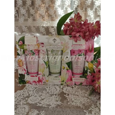 tris-crema-mani-confezione-regalo-camelia-tuberose-hibiscus
