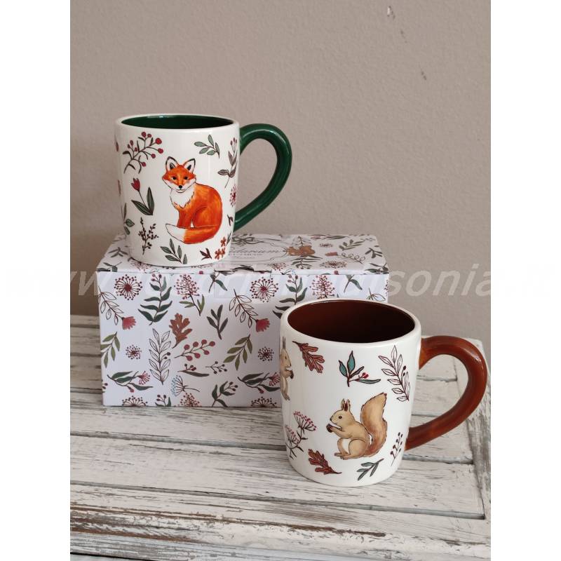 Set 2 Tazze in Scatola Regalo Blanc Mariclò – Serie Viridarium