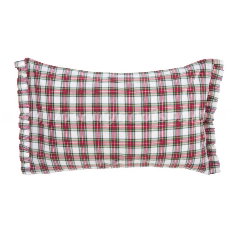 Federe Cuscini Quadri Buffalo HOPLEE – Rosso E Bianco, 60x60 Cm, Set Da 2, Stile Farmhouse Per Esterno/Interno