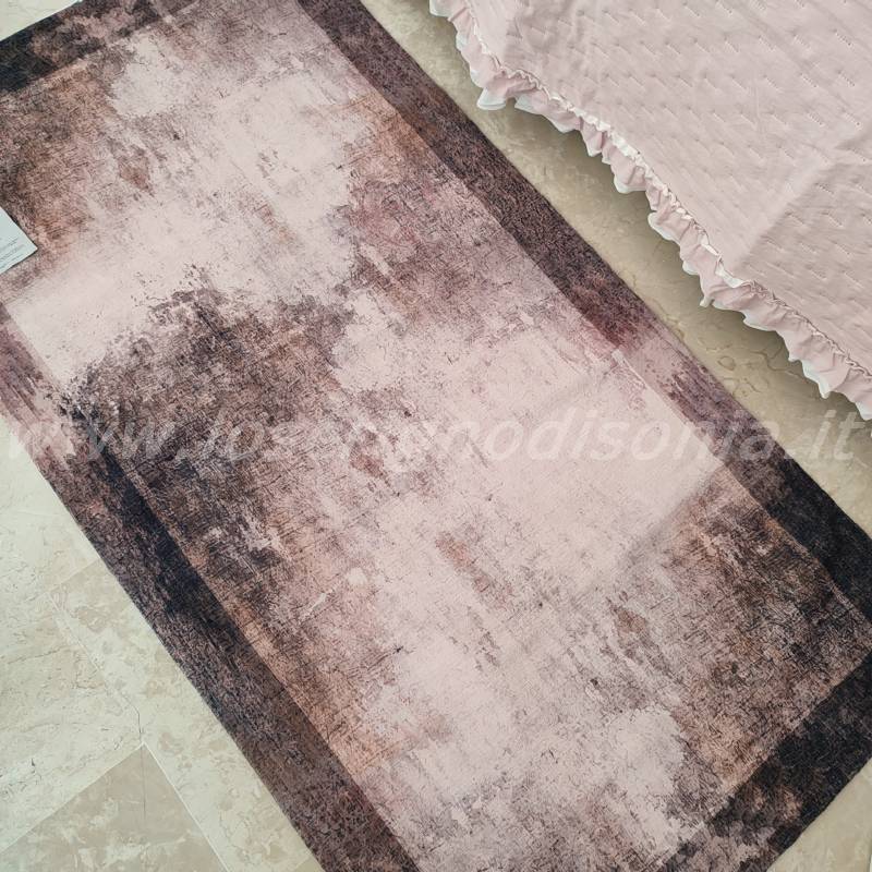 Tappeto shabby chic con stampa Riflessi Caldi della serie Emozioni D'Artista firmata By Suardi. Vista dall'alto