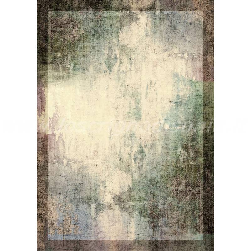 Tappeto shabby chic con stampa Riflessi Freddi della serie Emozioni D'Artista firmata By Suardi. Vista dall'alto