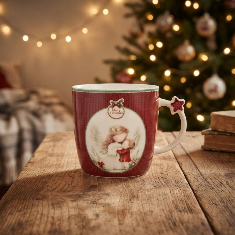 Tazza Natalizia 360 ml Angelo Magic Noel Nuvole di Stoffa con Scatola Regalo