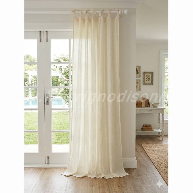 Tenda Avorio in Cotone con Laccetti