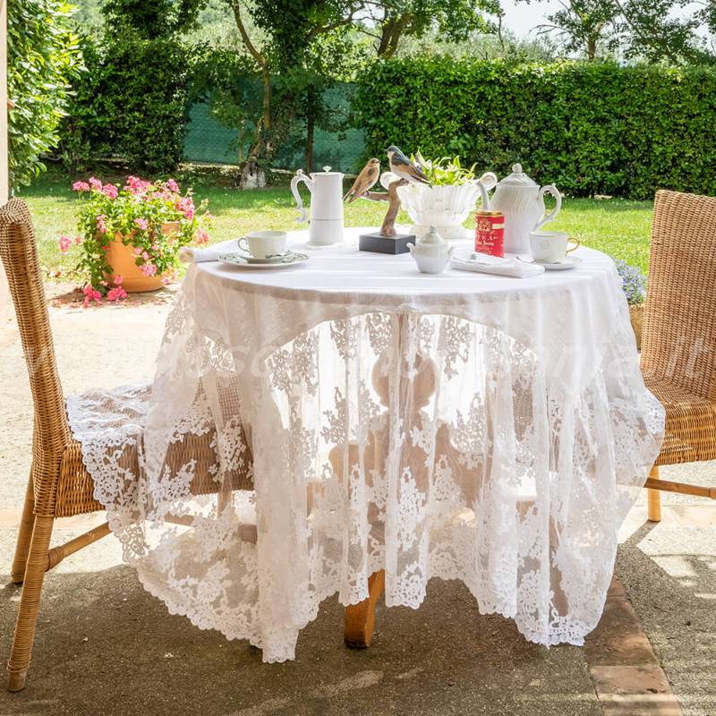Bringsine - Tovaglia rettangolare in lino, lavabile, per cena o