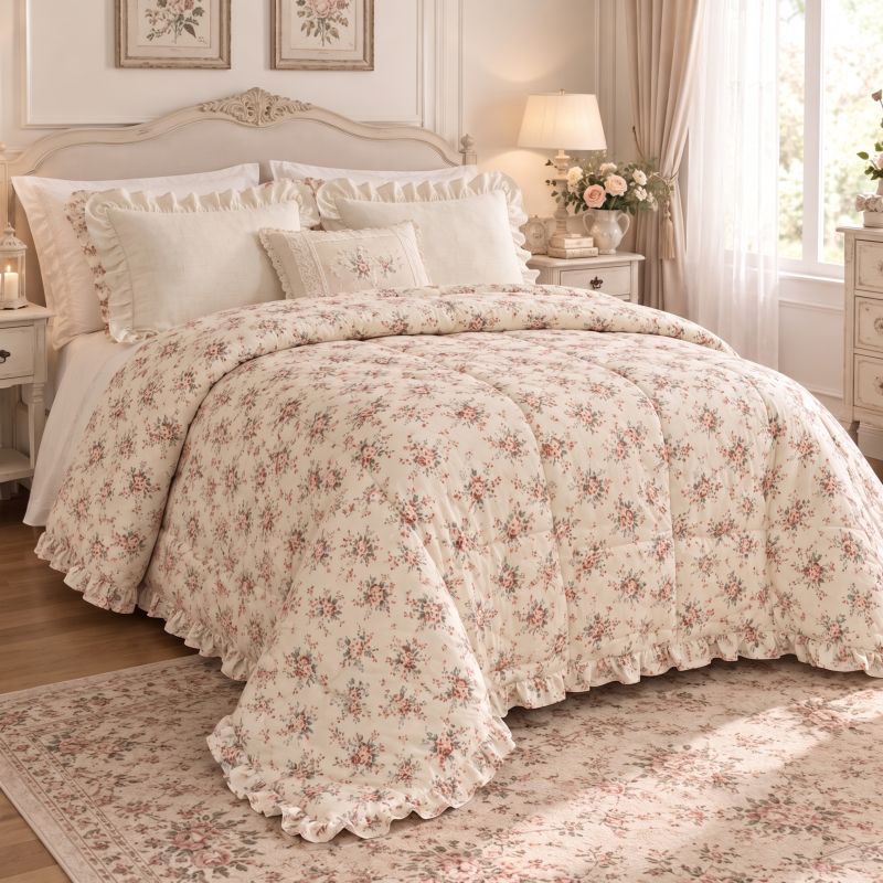 Trapunta Matrimoniale Collezione Incanto Fiorito Blanc Mariclò