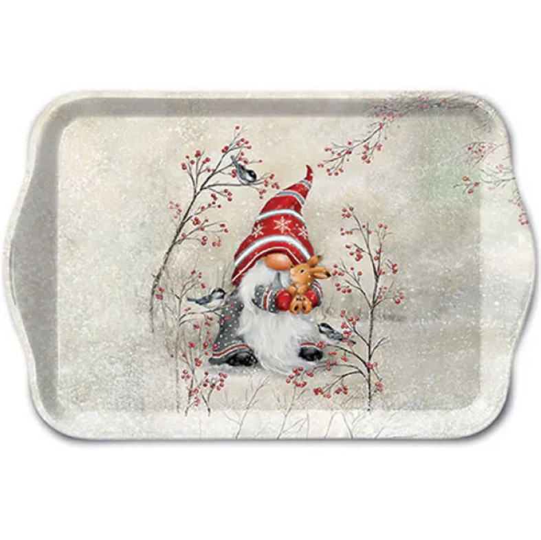 Vassoietto in Melamina 13x21 cm Decoro Gnomo Natalizio – Ambiente